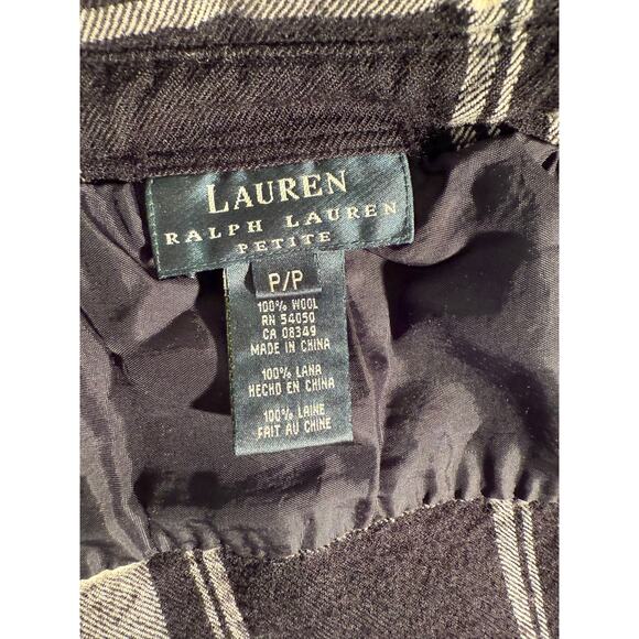 Lauren Ralph Lauren Petite Wool Plaid Jacket Women S black white - Picture 3 of 8